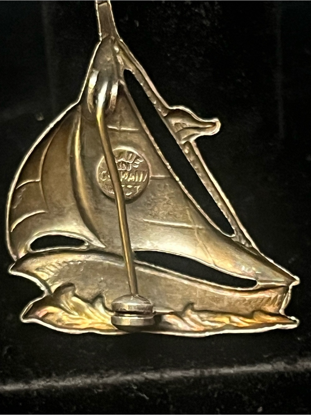 Vintage tested sterling silver west germany sailboat brooch nautical pin - Picture 2 of 7